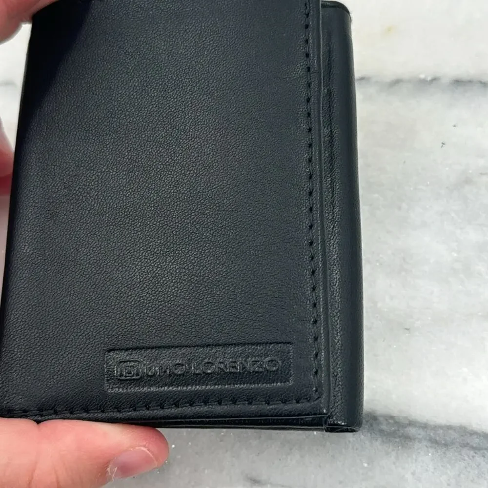 NWT Umo Lorenzo black soft leather wallet
